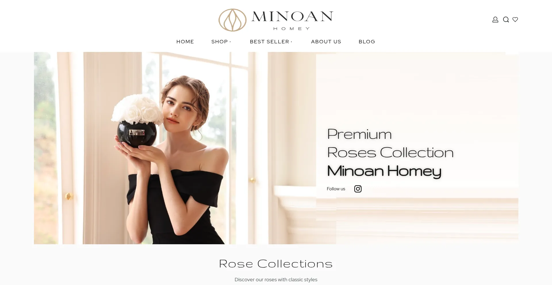 Website screenshot of Minoanhomey.com