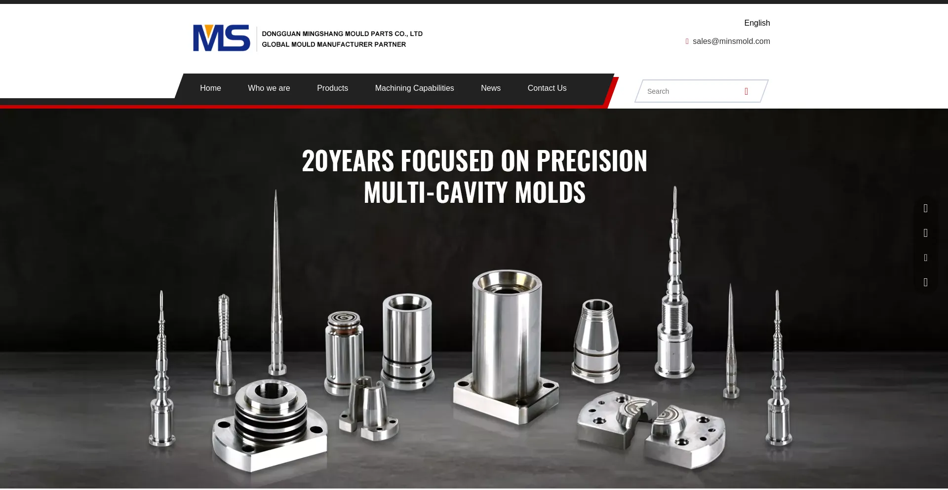 Website screenshot of Minsmold.com