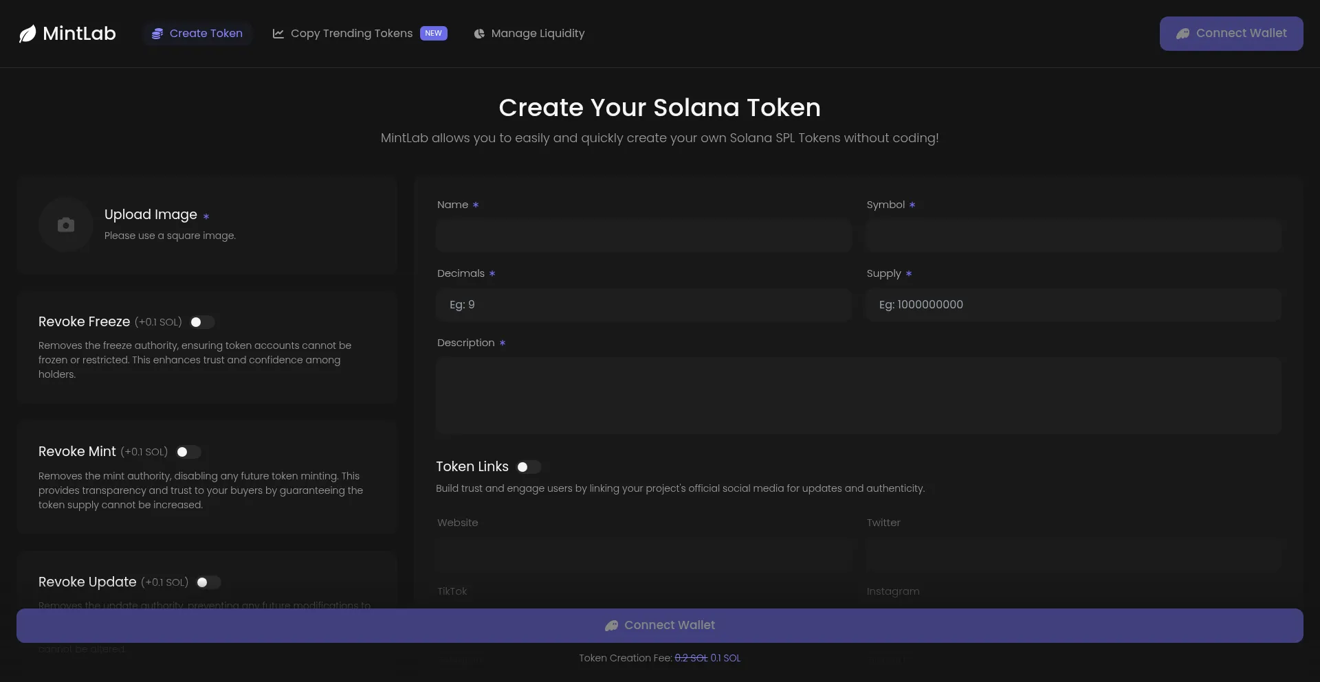 Website screenshot of Mintlab.pro