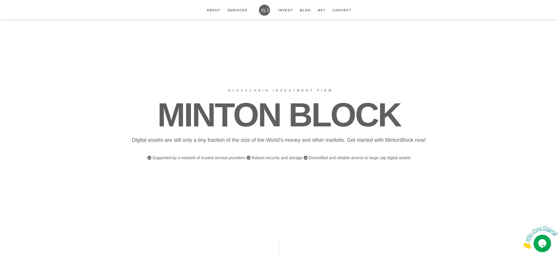 Website screenshot of Mintonblock.com