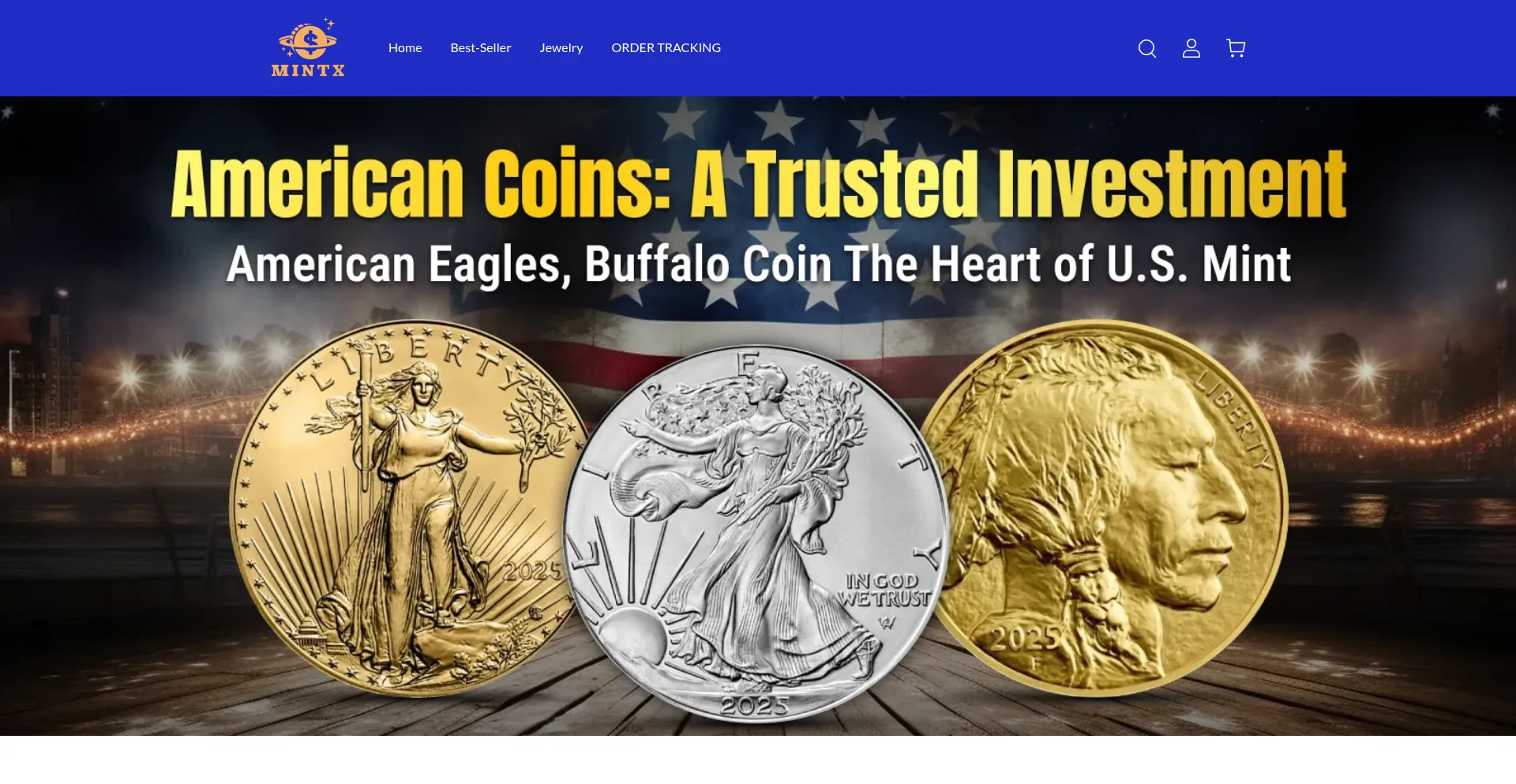 Website screenshot of Mintx.shop