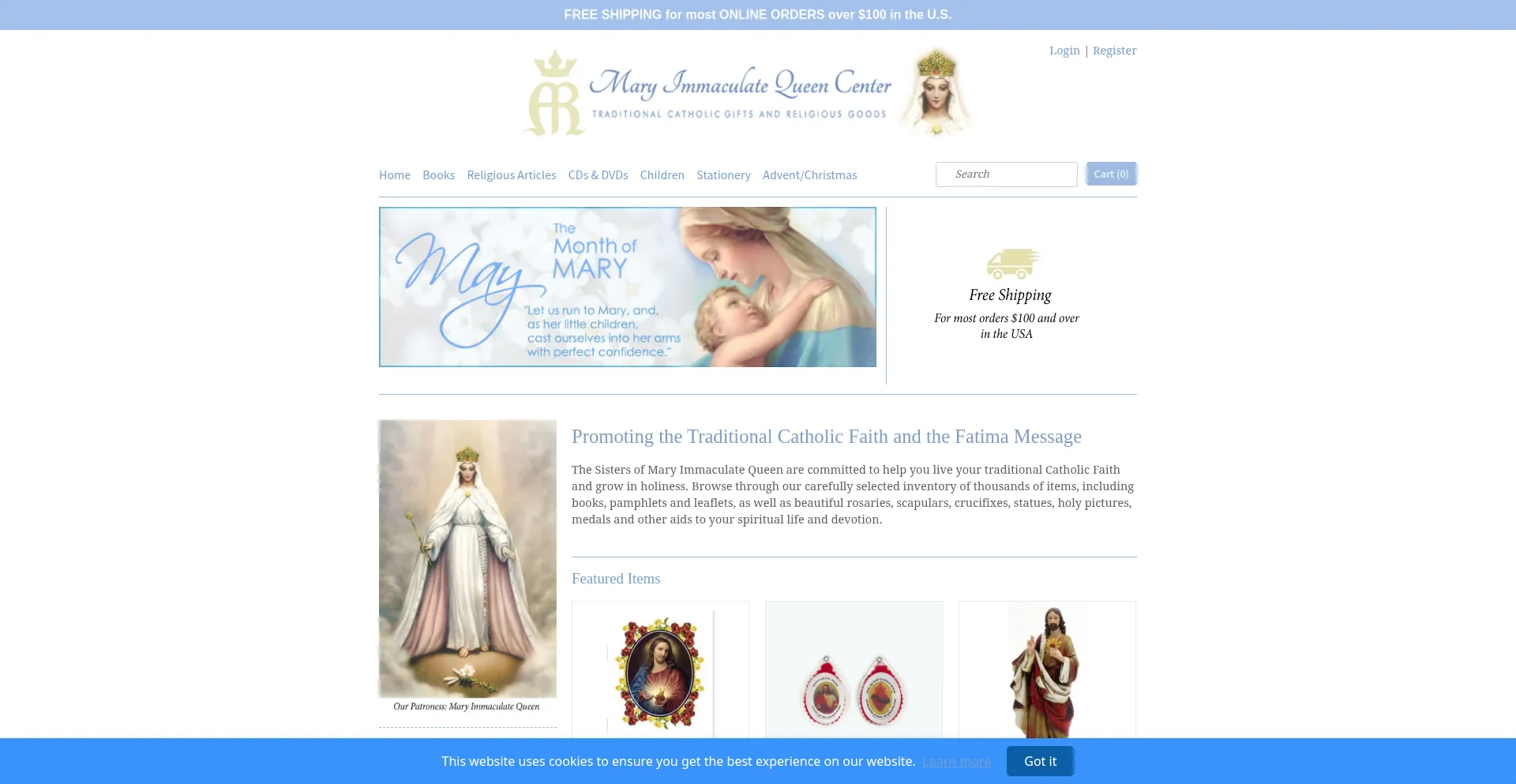 Website screenshot of Miqcenter.com