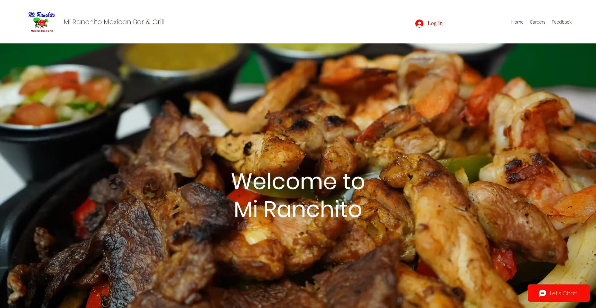 Website screenshot of Miranchitomexicanbargrill.com
