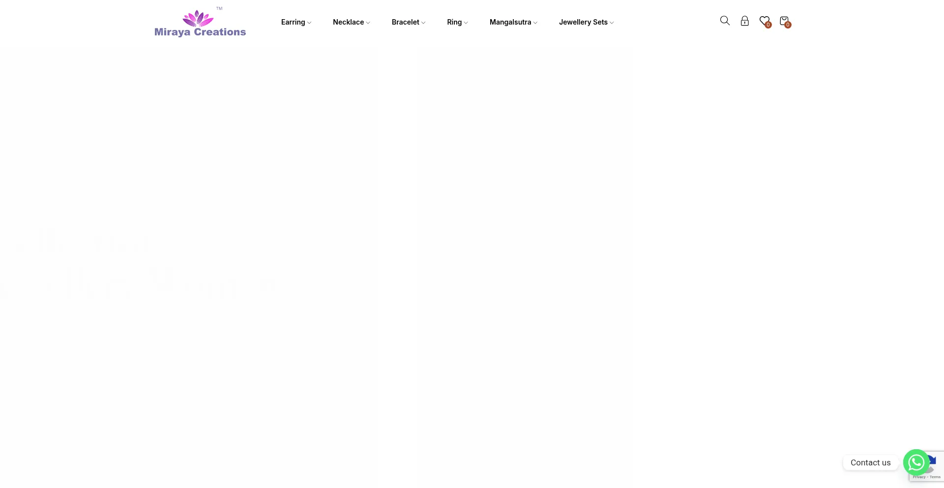 Website screenshot of Mirayacreations.in