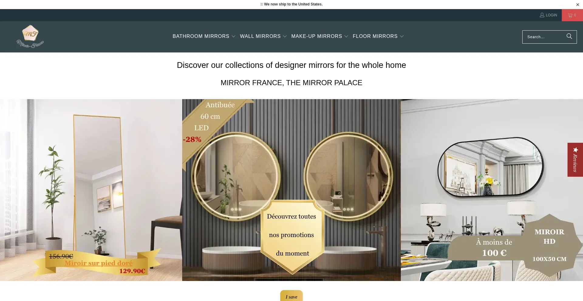 Website screenshot of Miroir-france.com