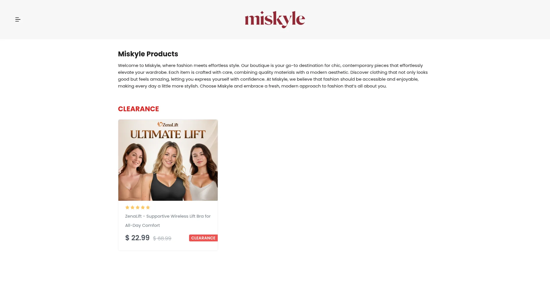 Website screenshot of Miskyle.com