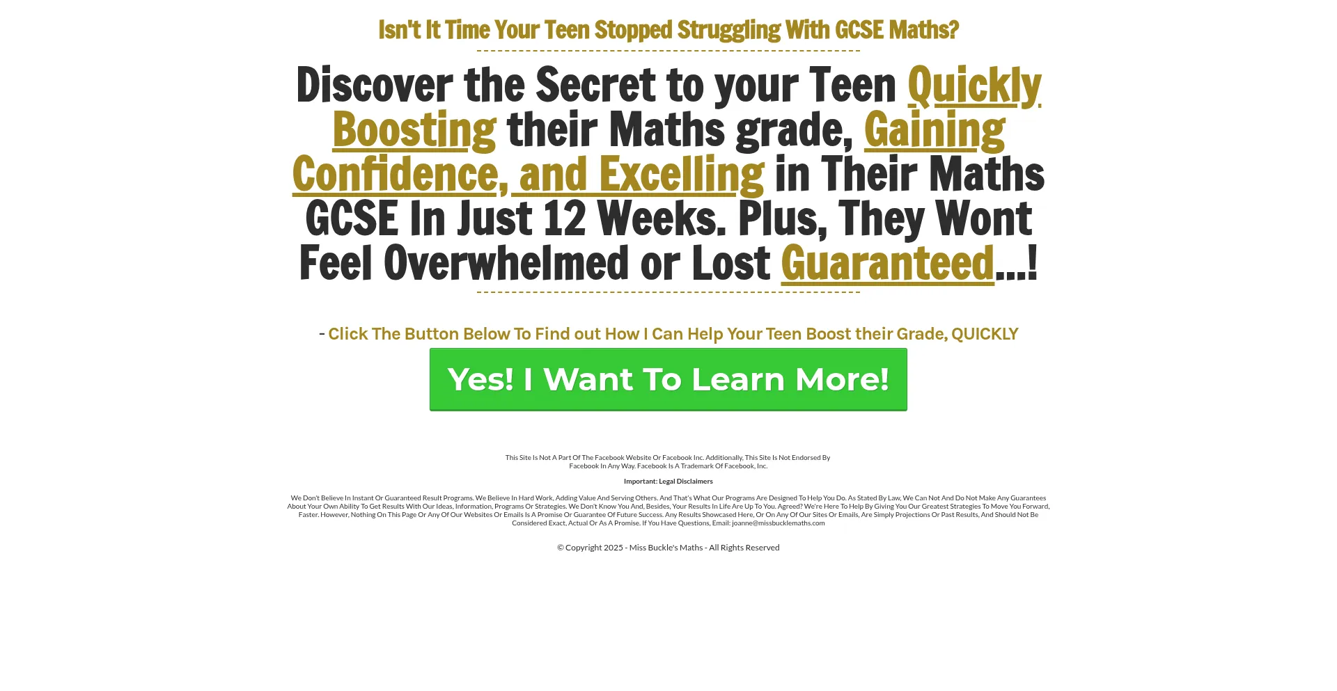 Missbucklemaths.com