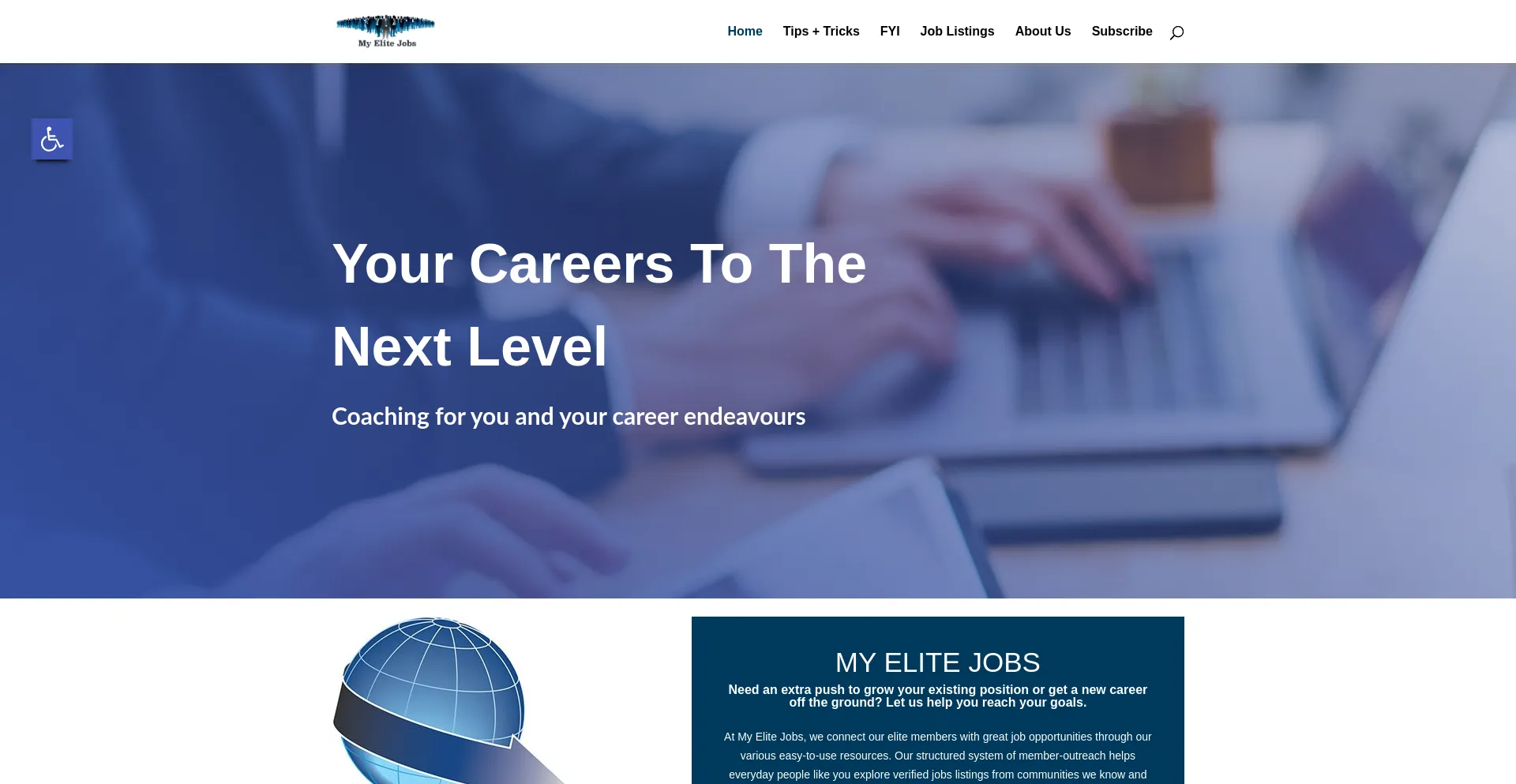 Website screenshot of Mission.myelitejobs.com