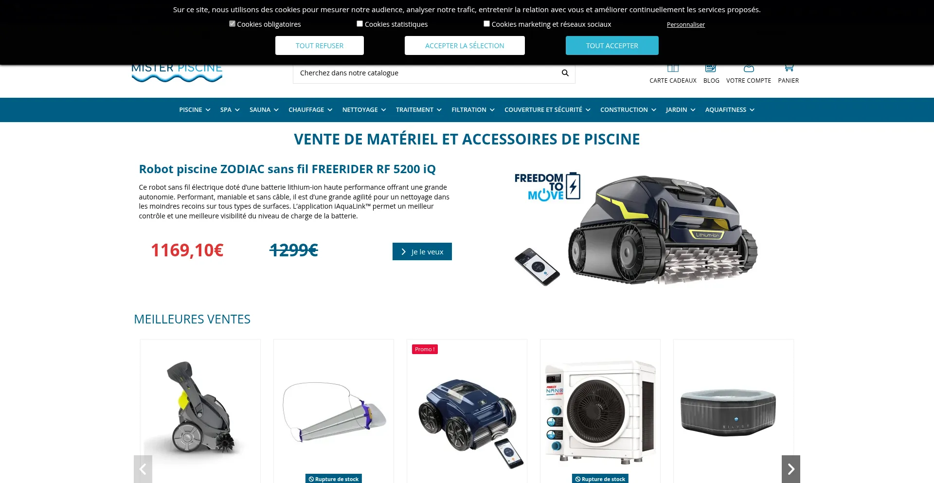 Mister-piscine.com Screenshot