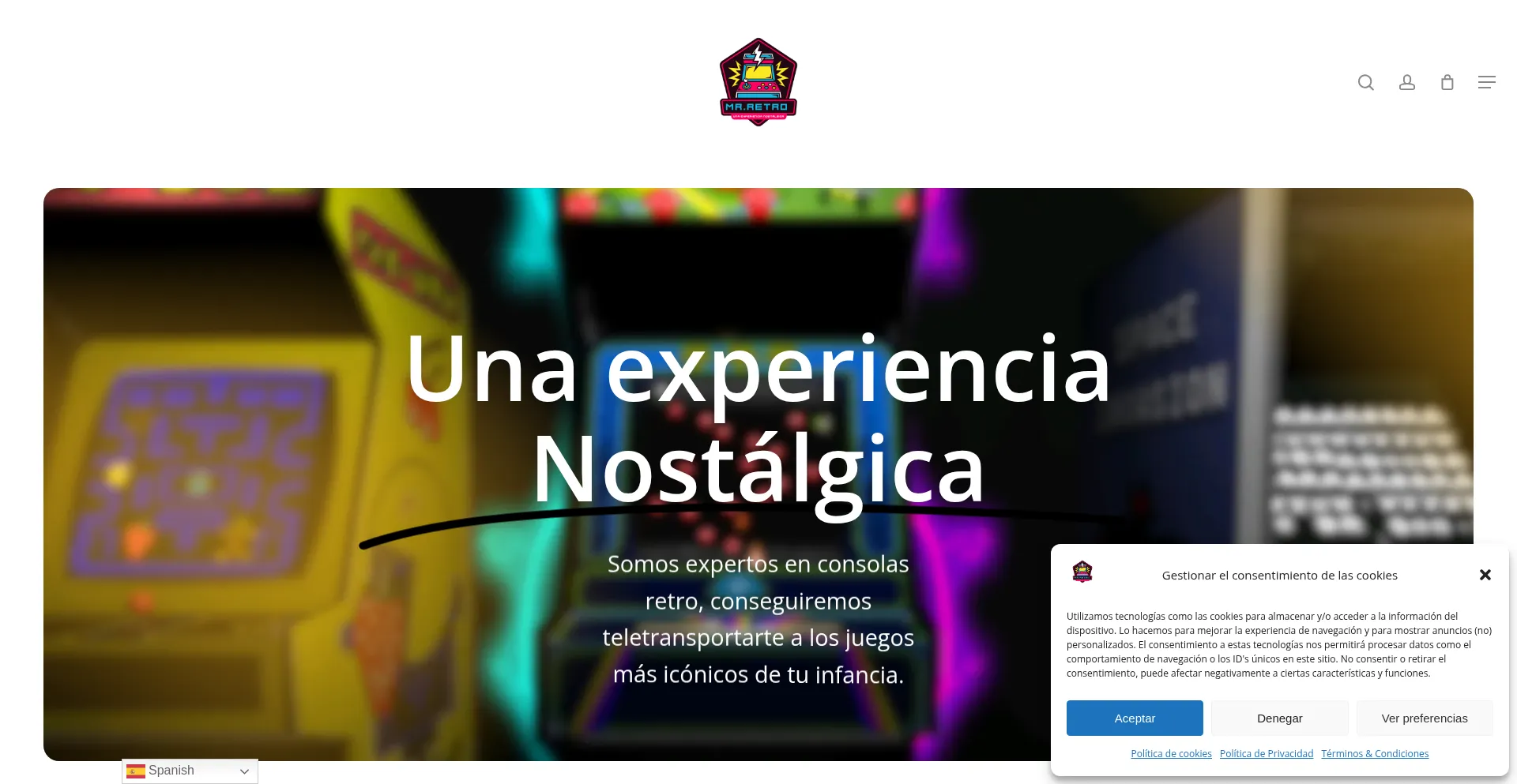 Website screenshot of Misteretro.com