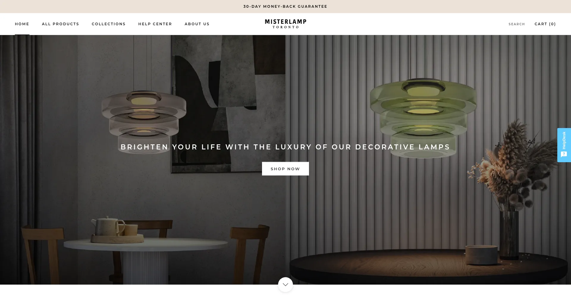 Website screenshot of Misterlamp-toronto.com