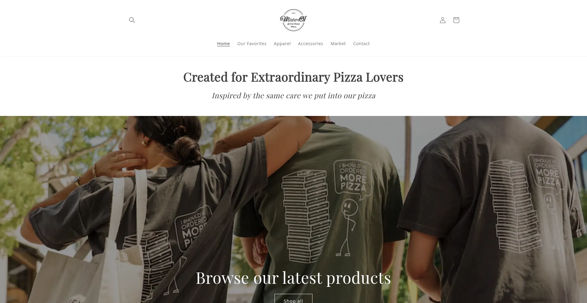 Website screenshot of Mistero1.shop