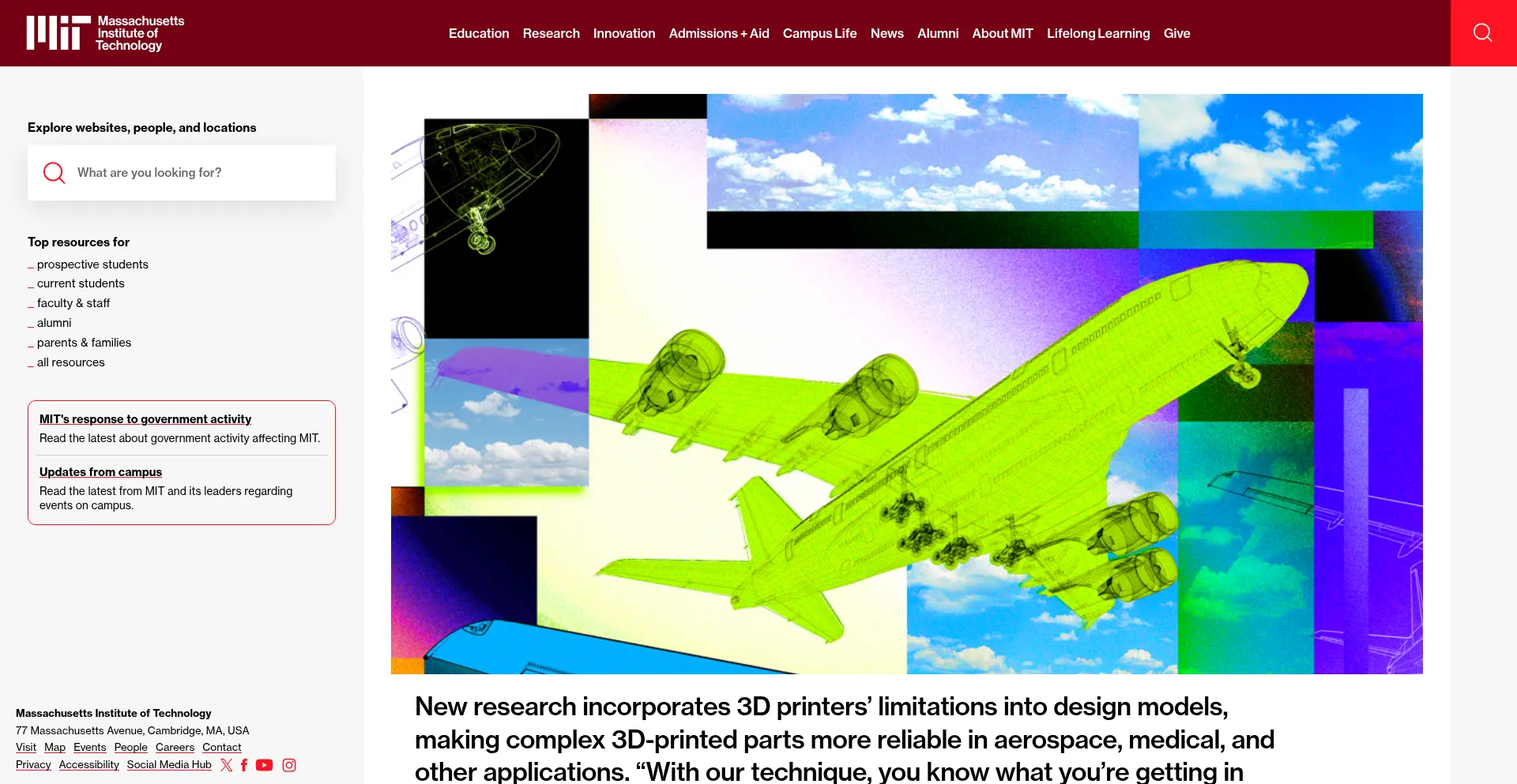 Mit.edu Screenshot