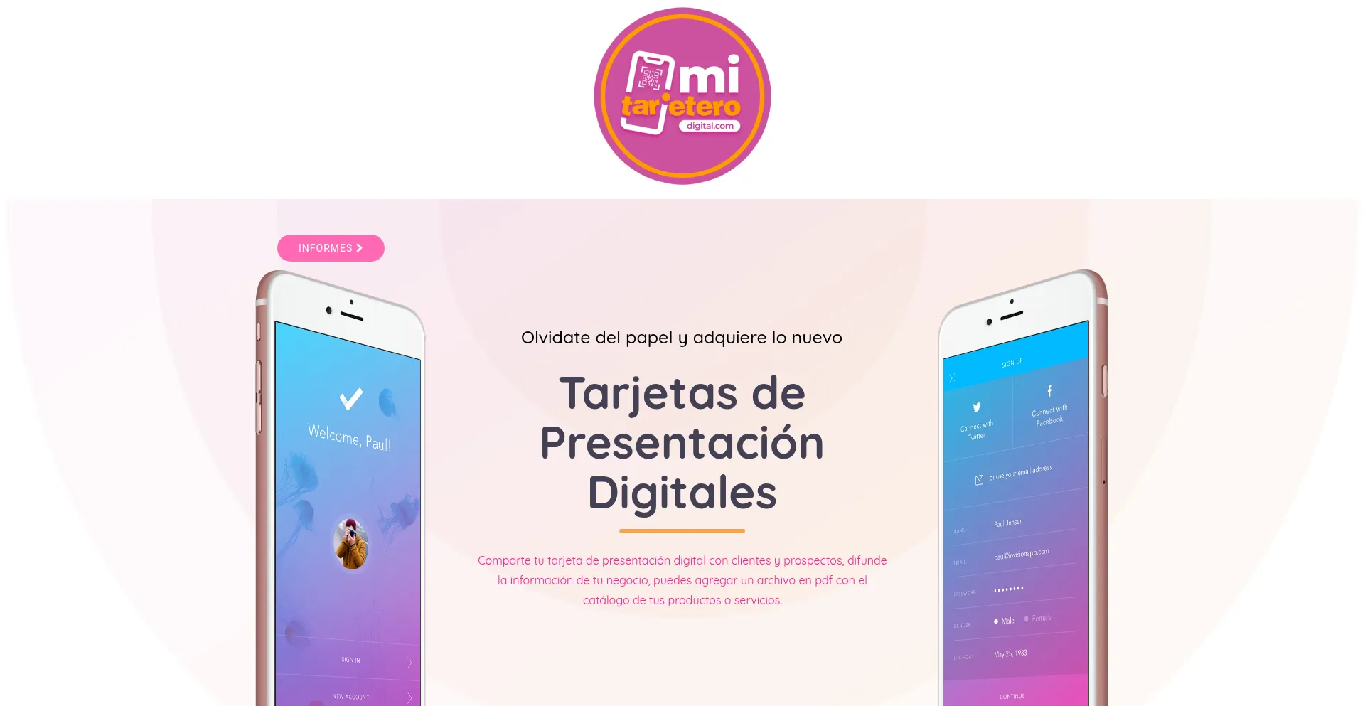 Website screenshot of Mitarjeterodigital.com