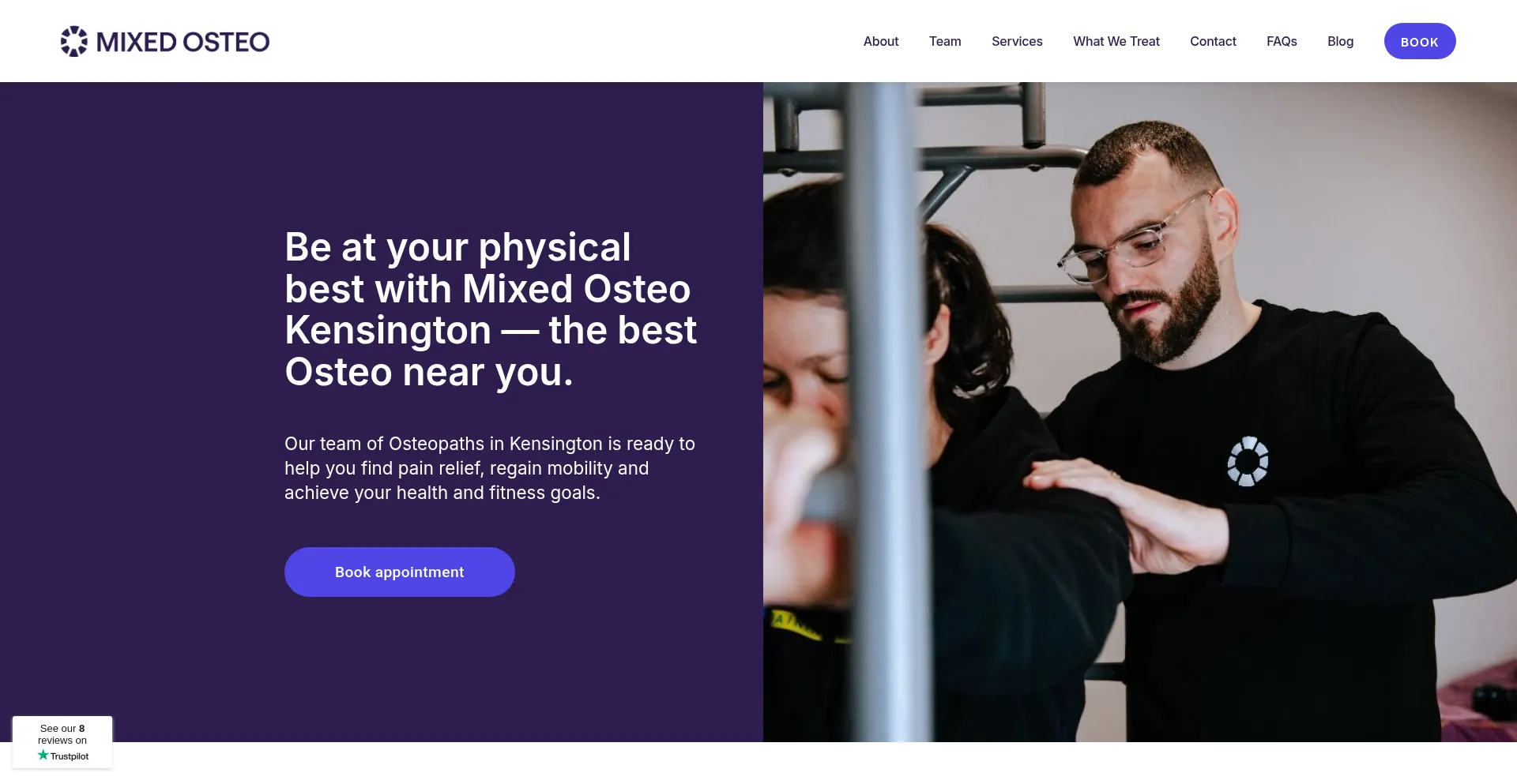 Website screenshot of Mixedosteo.com.au