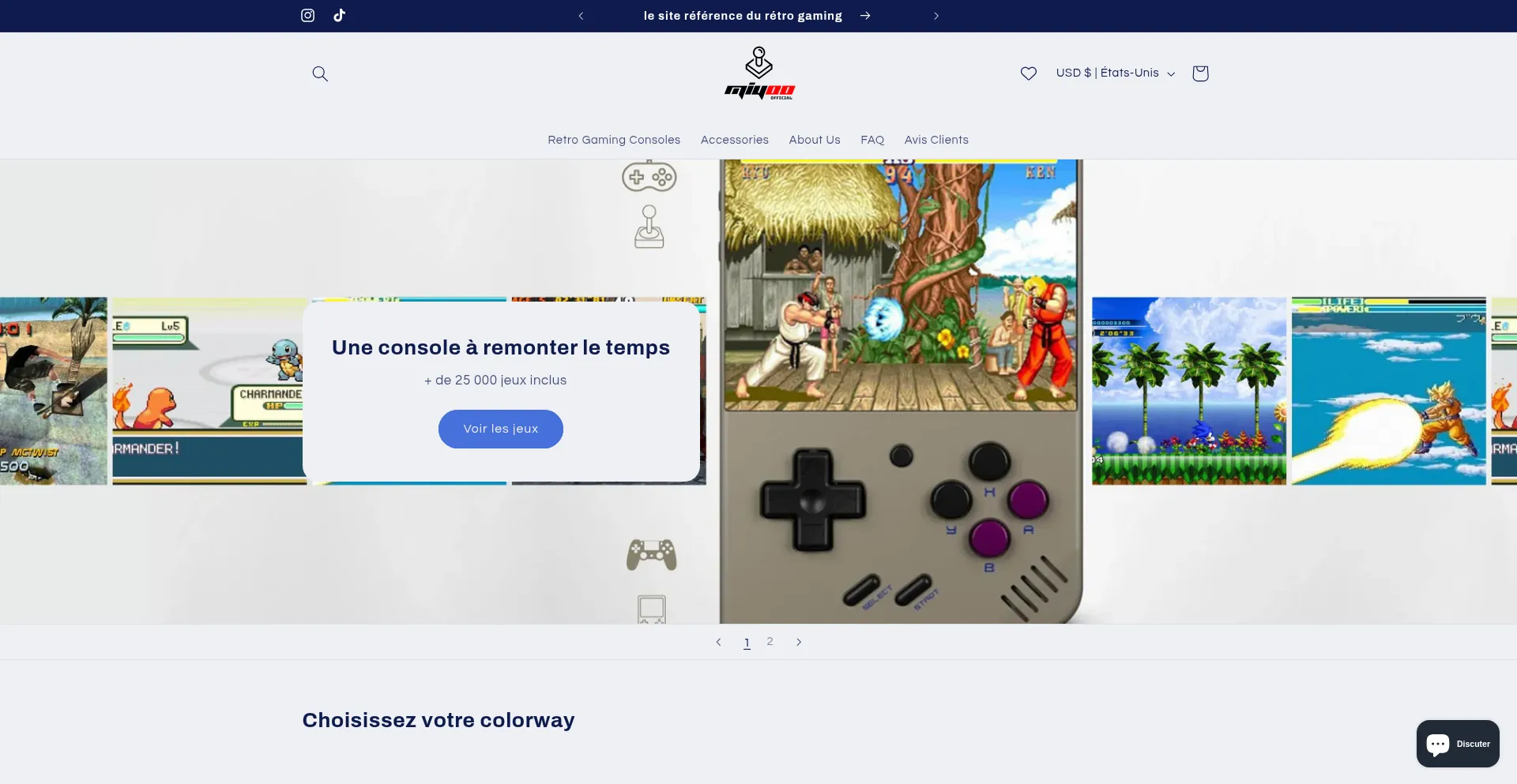 Website screenshot of Miyoominiofficial.com