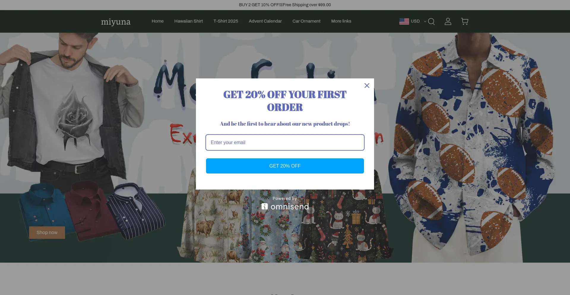 Website screenshot of Miyuna.store