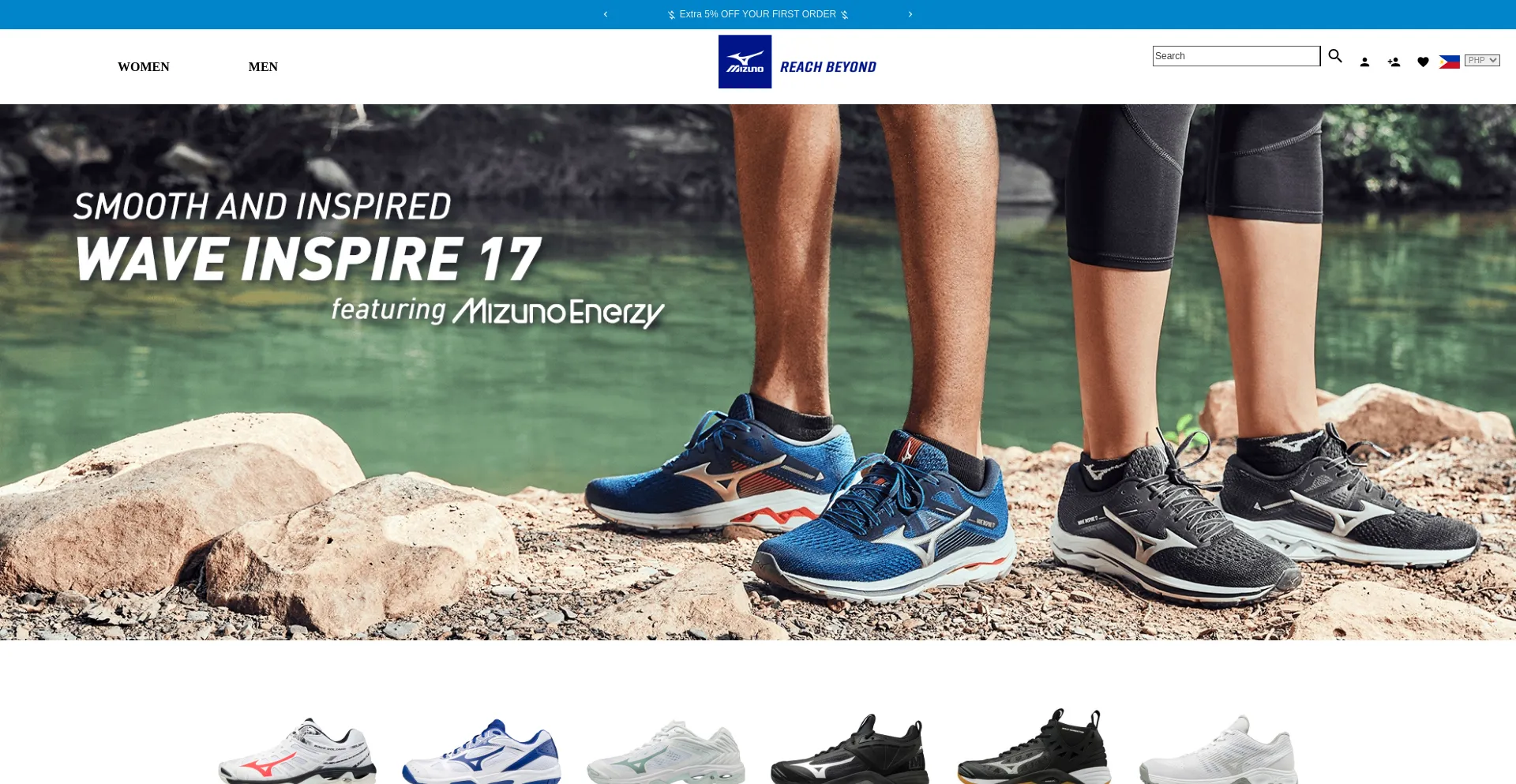 Website screenshot of Mizunophilippines.store