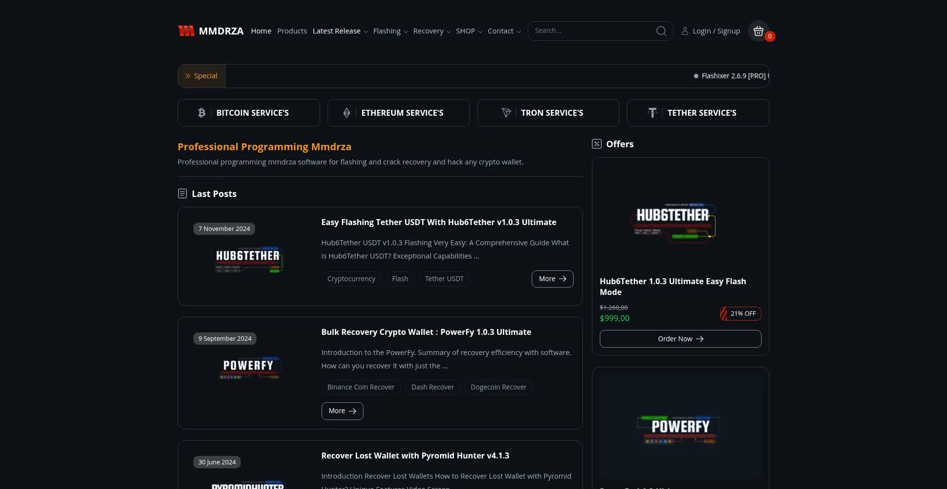 Website screenshot of Mmdrza.com