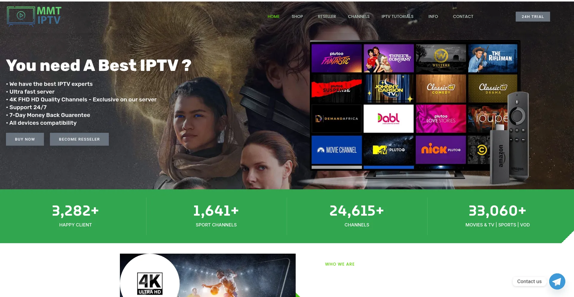 Website screenshot of Mmtiptv.com