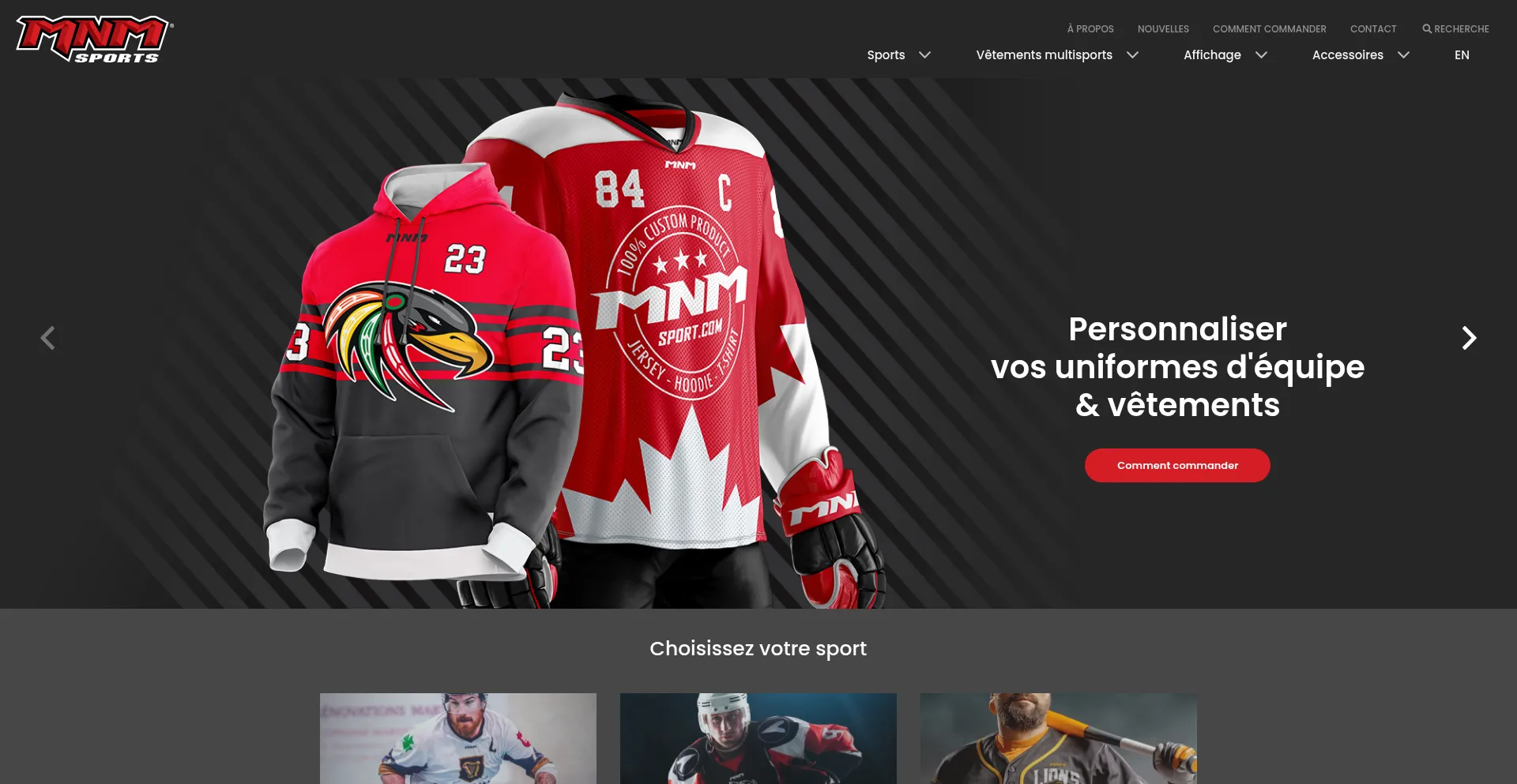 Website screenshot of Mnmsport.com