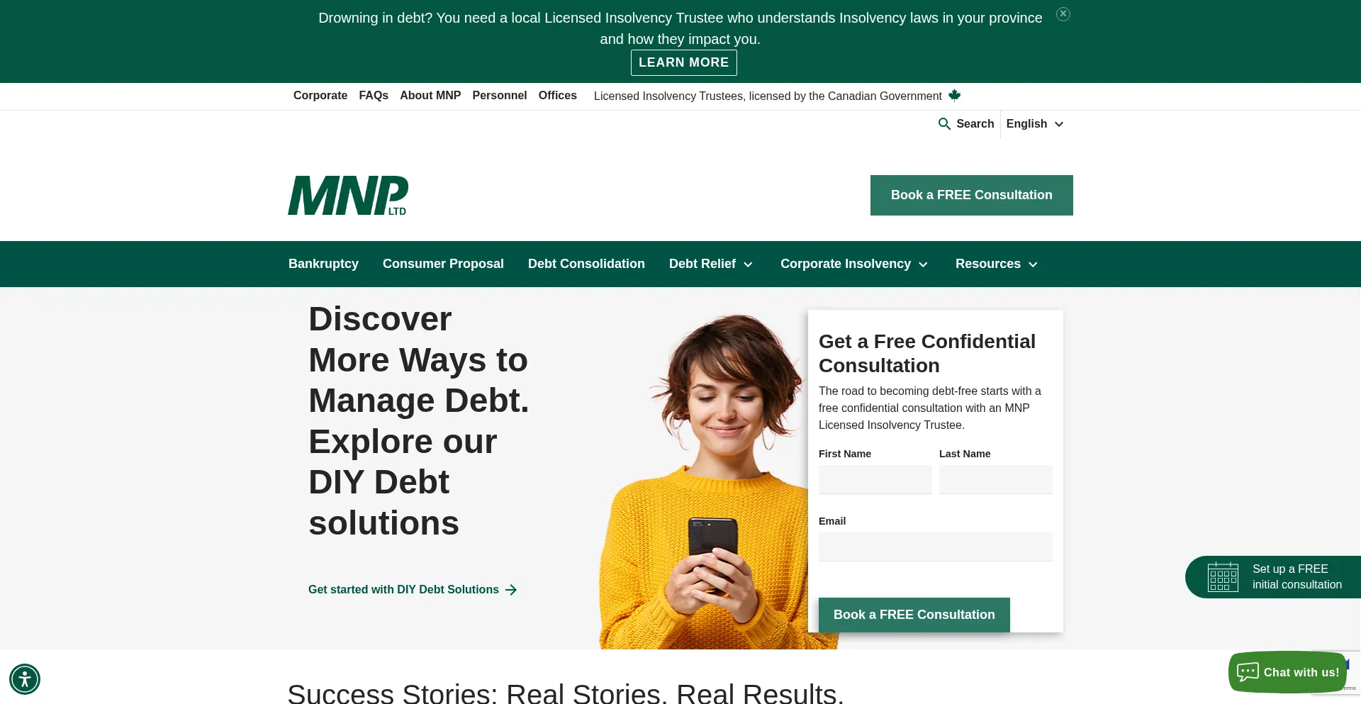 Mnpdebt.ca Screenshot