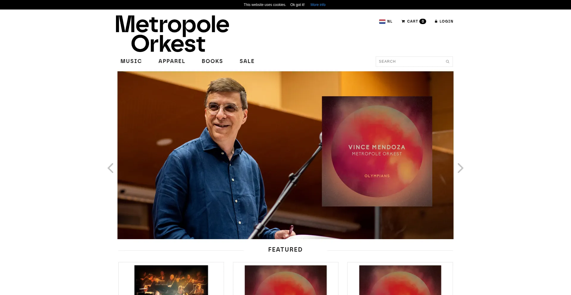 Website screenshot of Mo.merchstore.nl