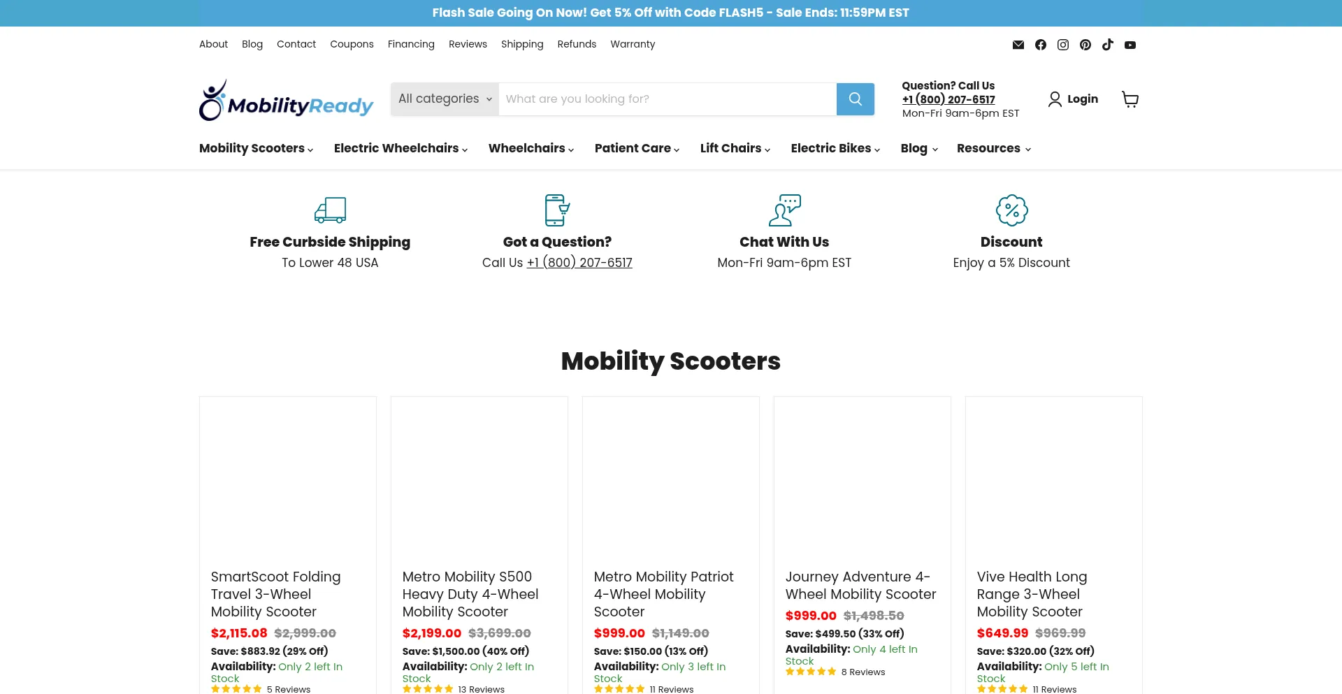 Website screenshot of Mobilityready.com
