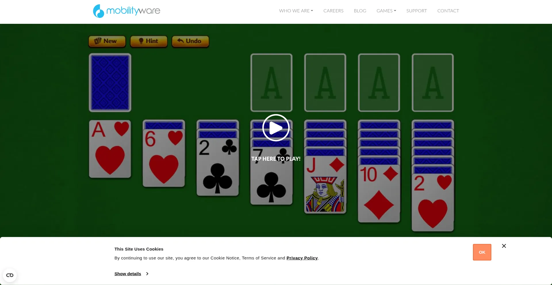 Mobilityware.com Screenshot