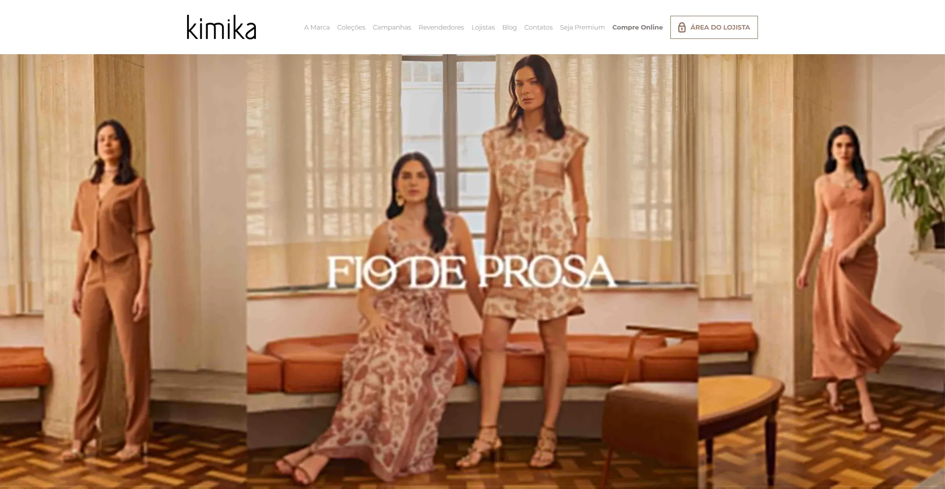 Website screenshot of Moda.kimika.com.br