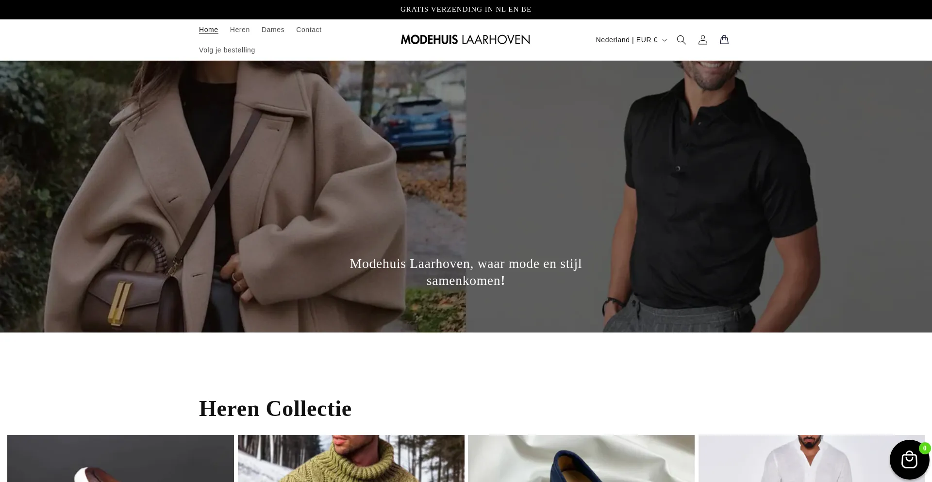 Website screenshot of Modehuislaarhoven.com