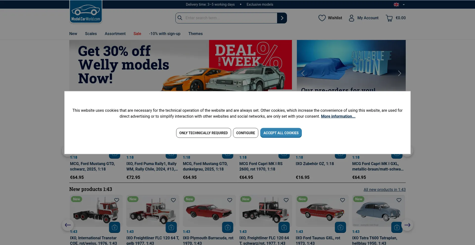 Modelcarworld.com Screenshot