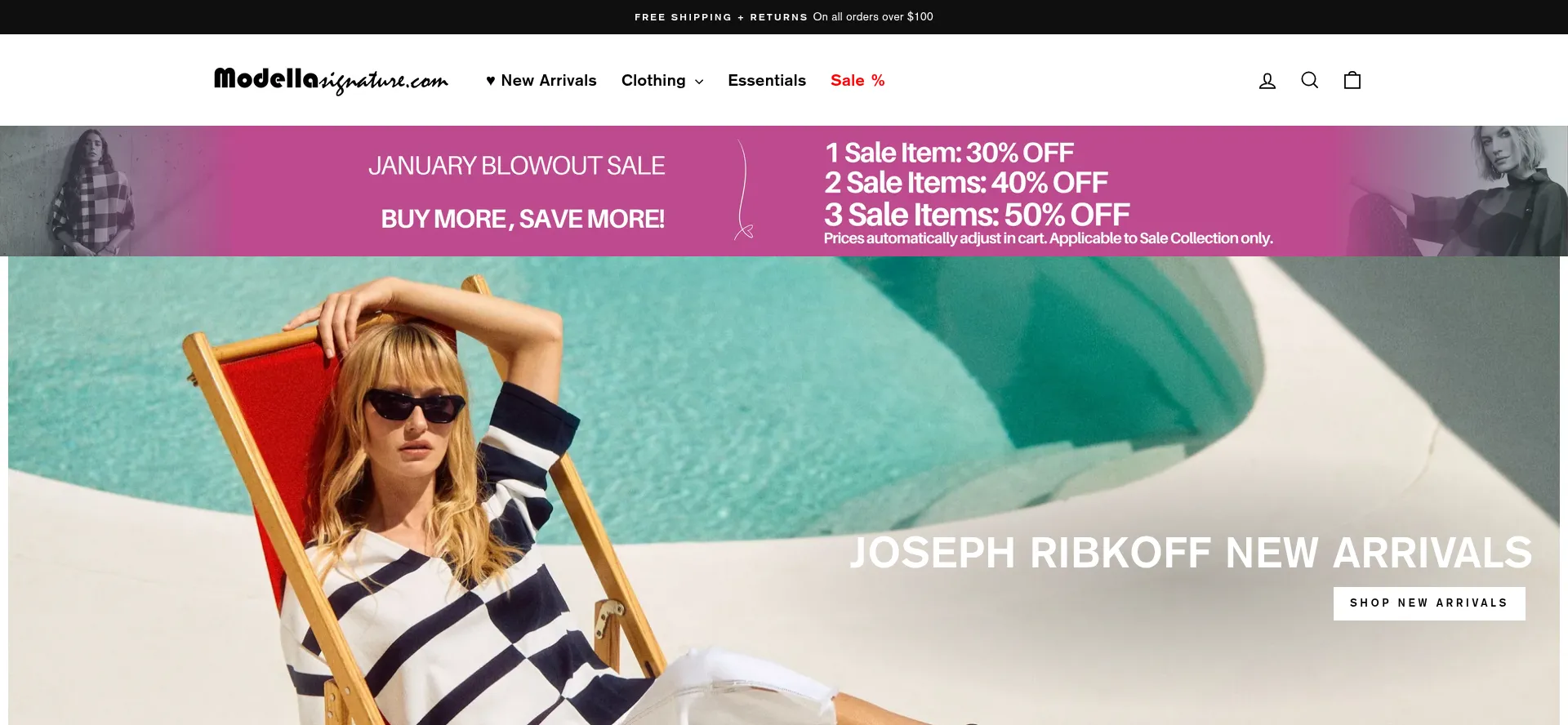 Website screenshot of Modellasignature.com