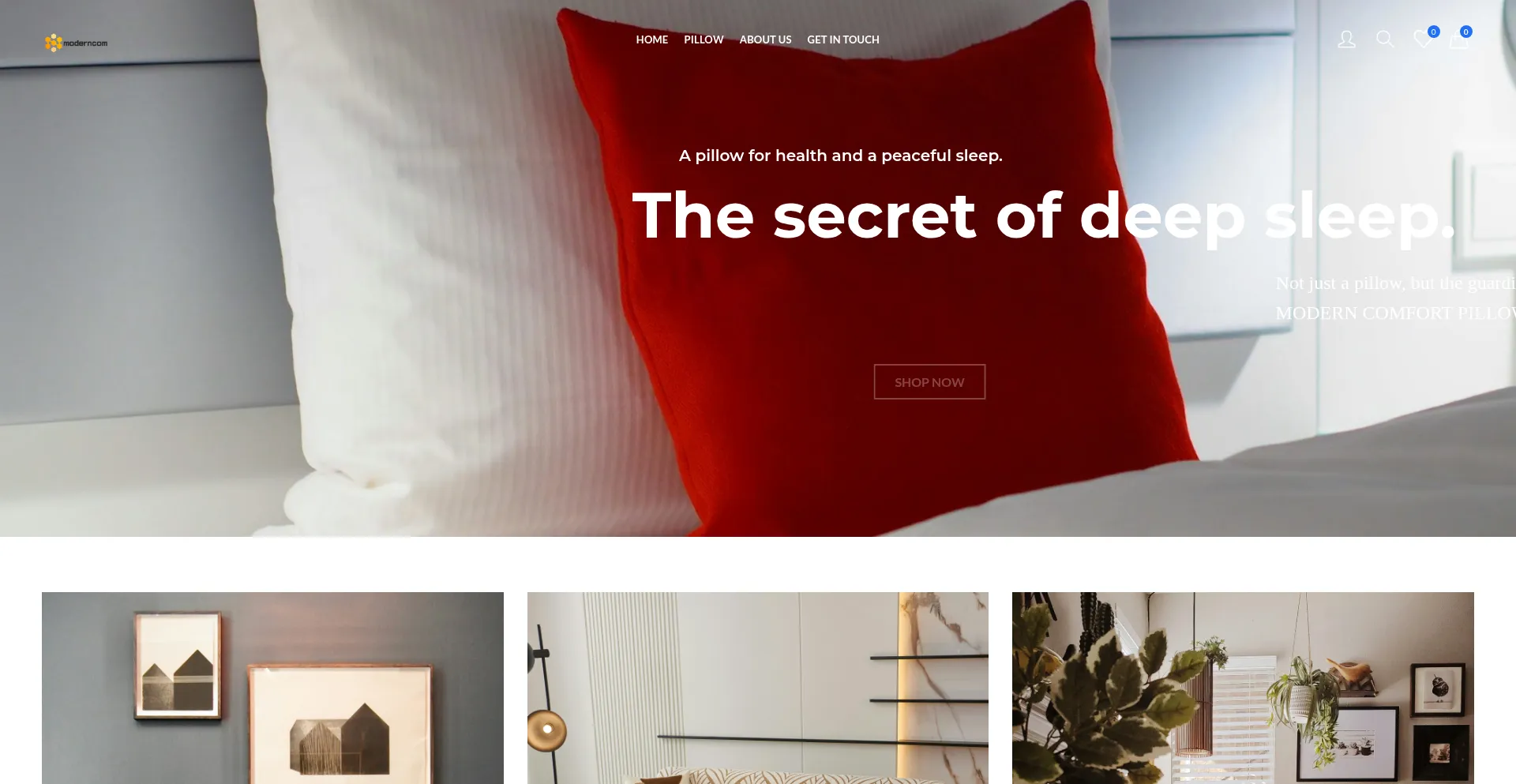 Moderncomfortpillow.org Screenshot