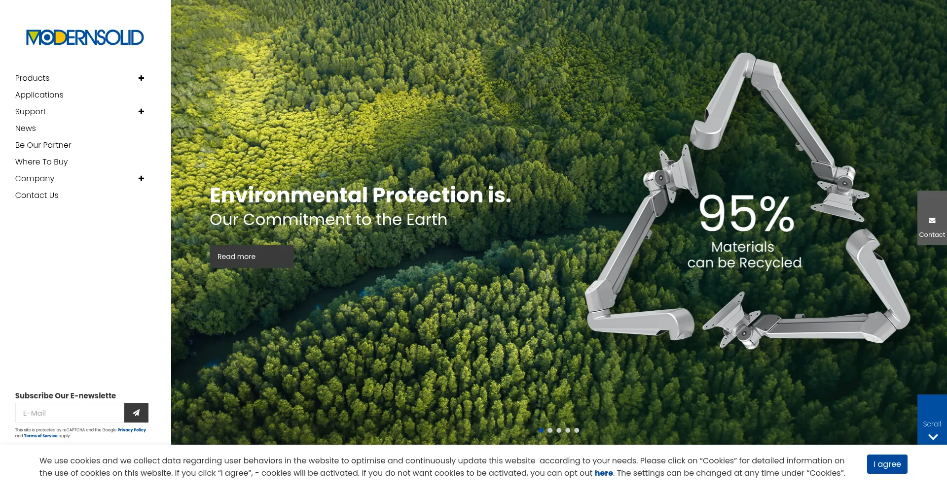 Website screenshot of Modernsolid.com