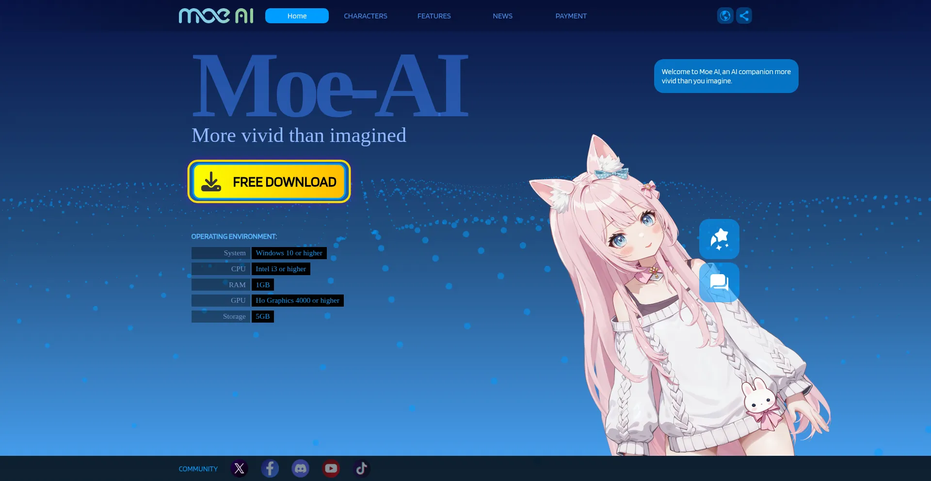 Moe-ai.com Screenshot