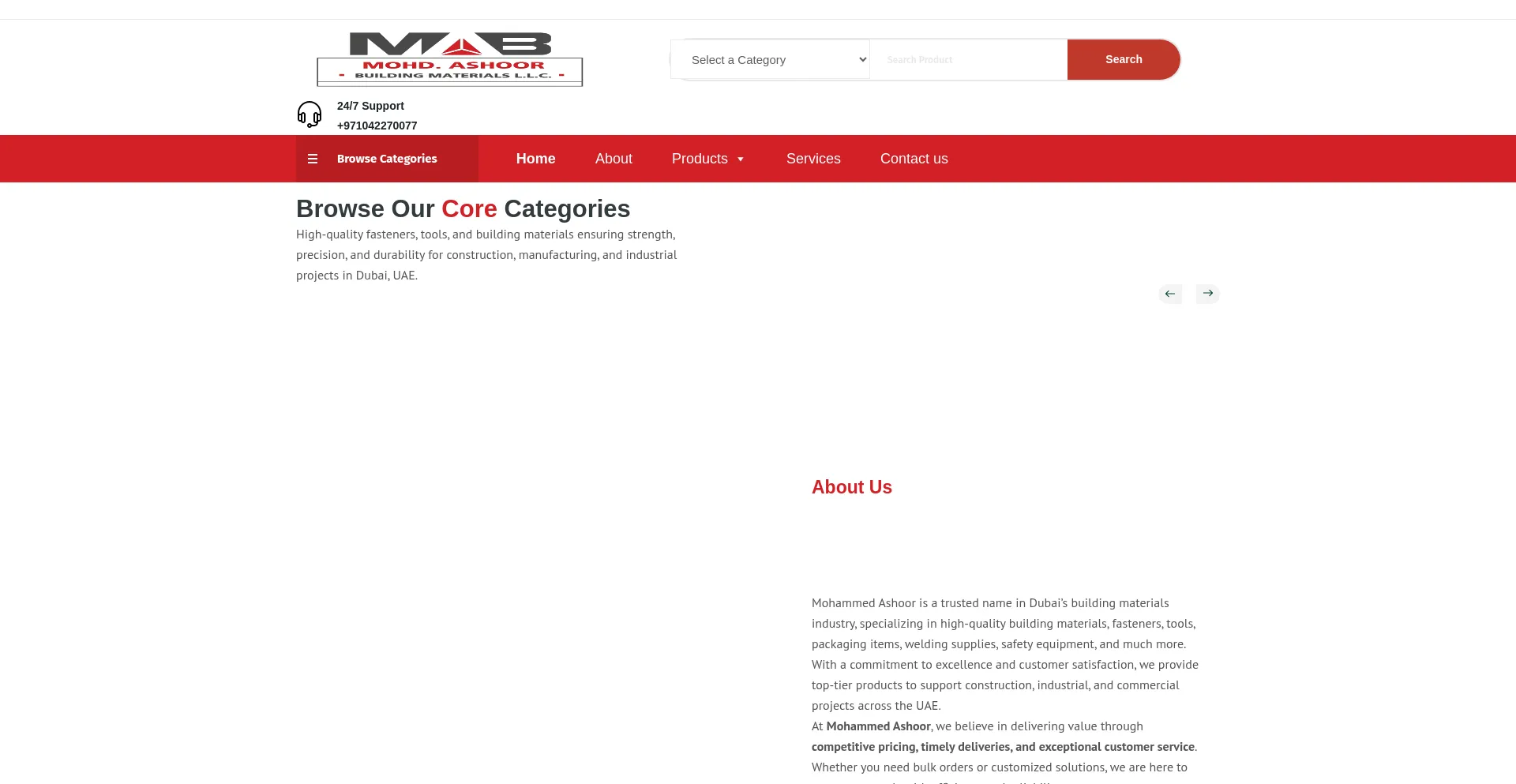 Website screenshot of Mohdashoor.com