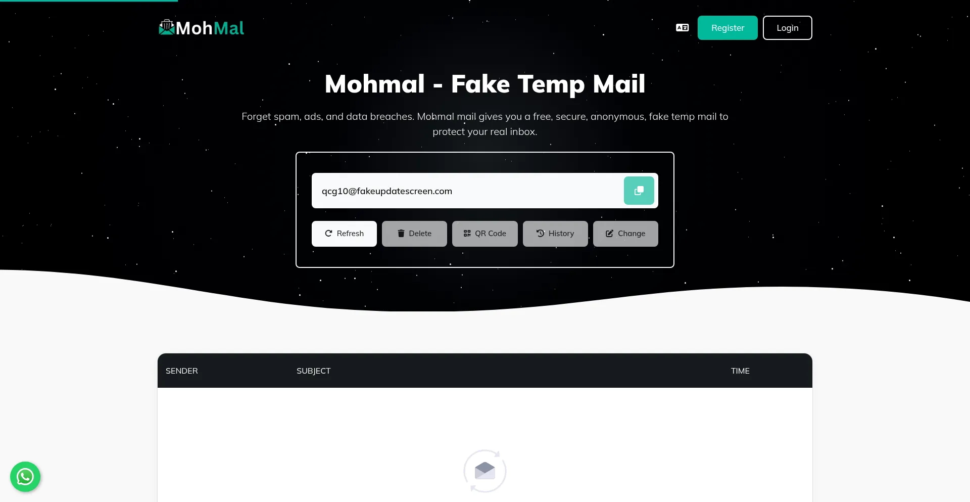 Mohmal.cc Screenshot