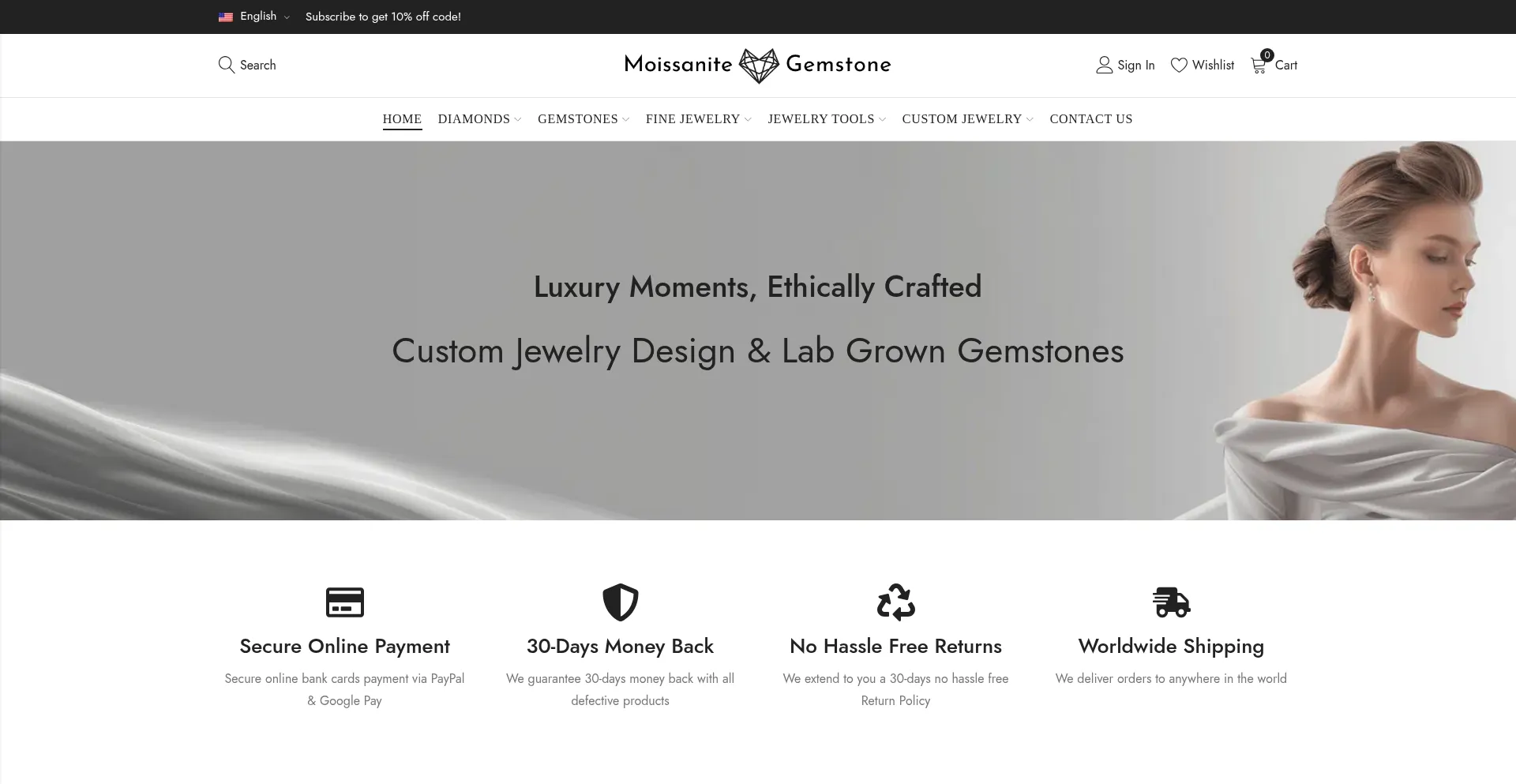 Moissanitegemstone.com Screenshot