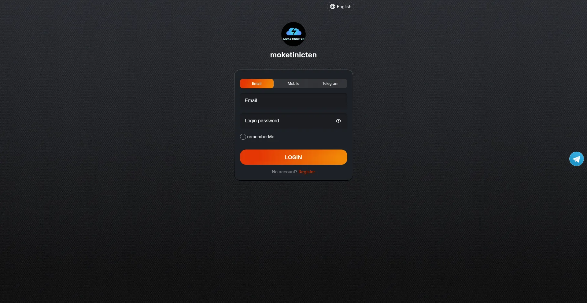 Website screenshot of Moketinicten.vip