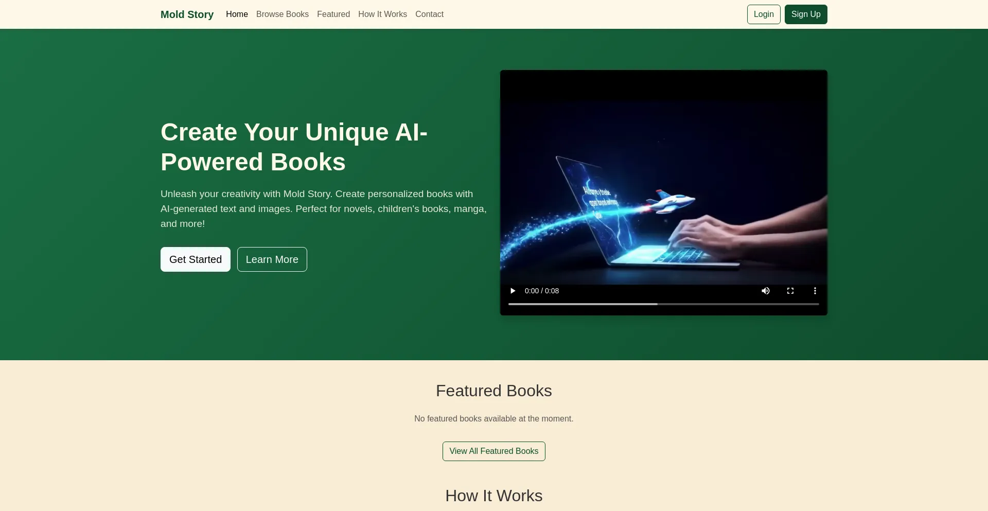 Website screenshot of Moldstory.com