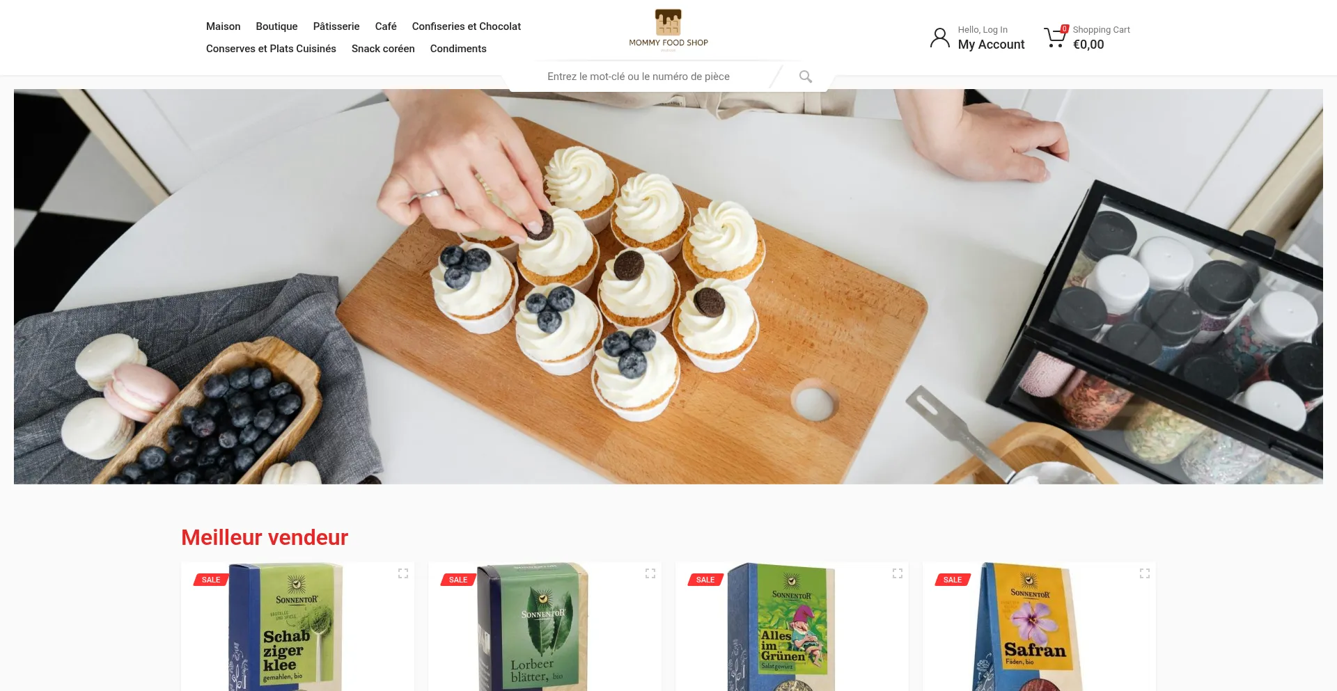Website screenshot of Mommyfoodshop.com
