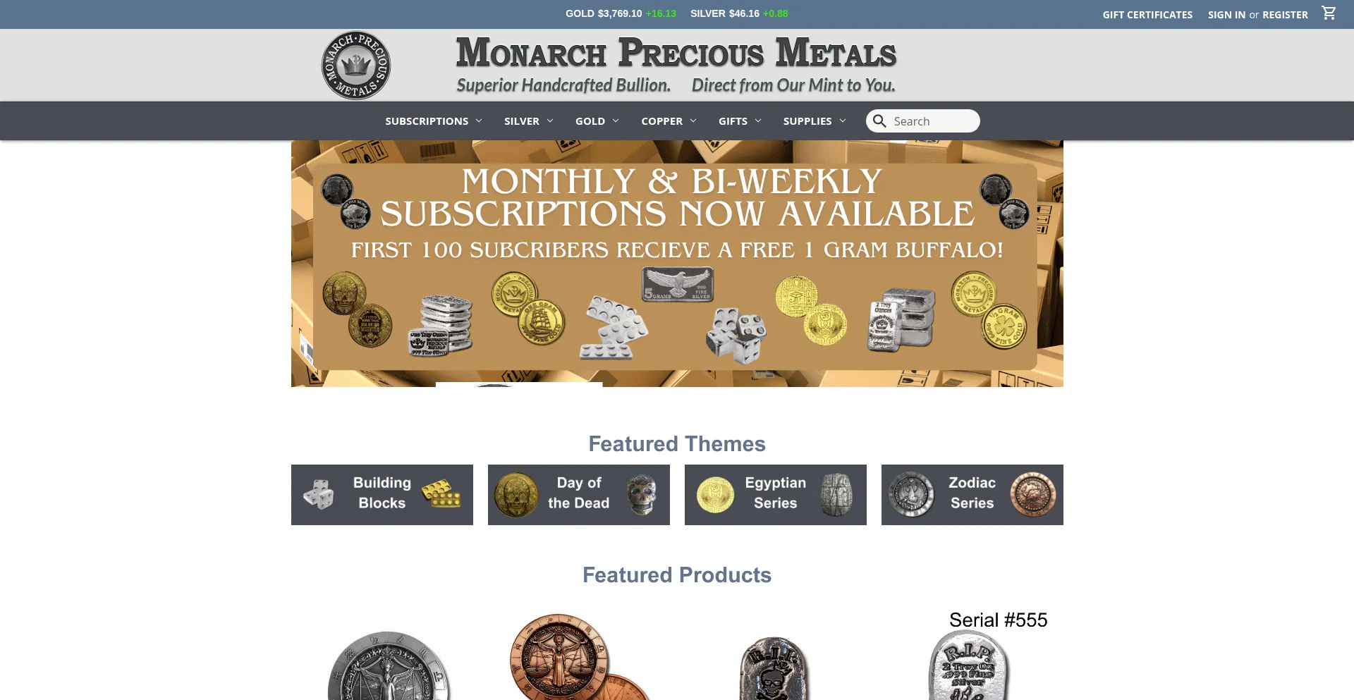 Monarchpreciousmetals.com Screenshot