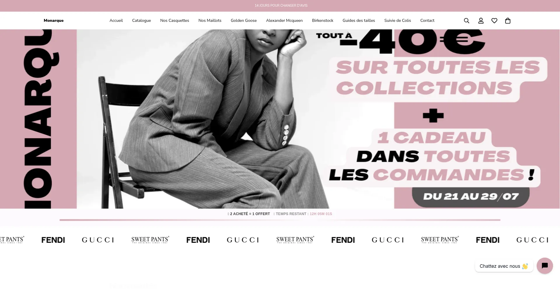 Website screenshot of Monarquee.com
