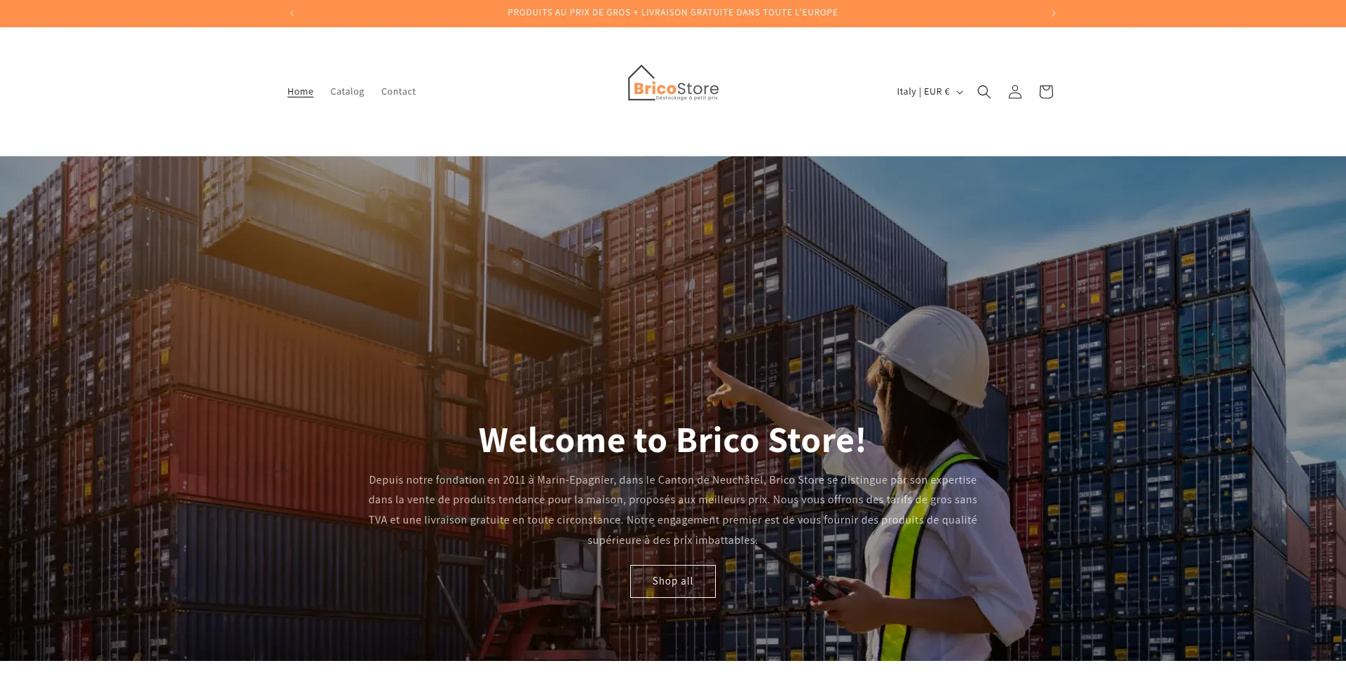 Website screenshot of Monbricostore.com