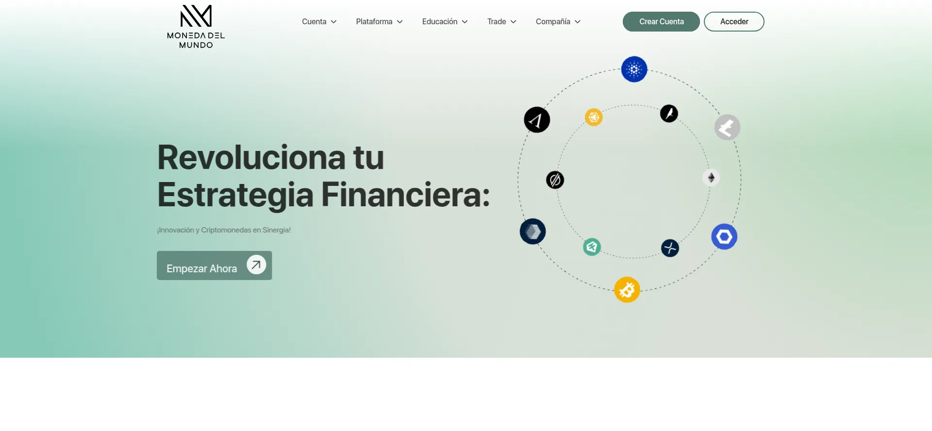 Website screenshot of Monedadelmundo.com