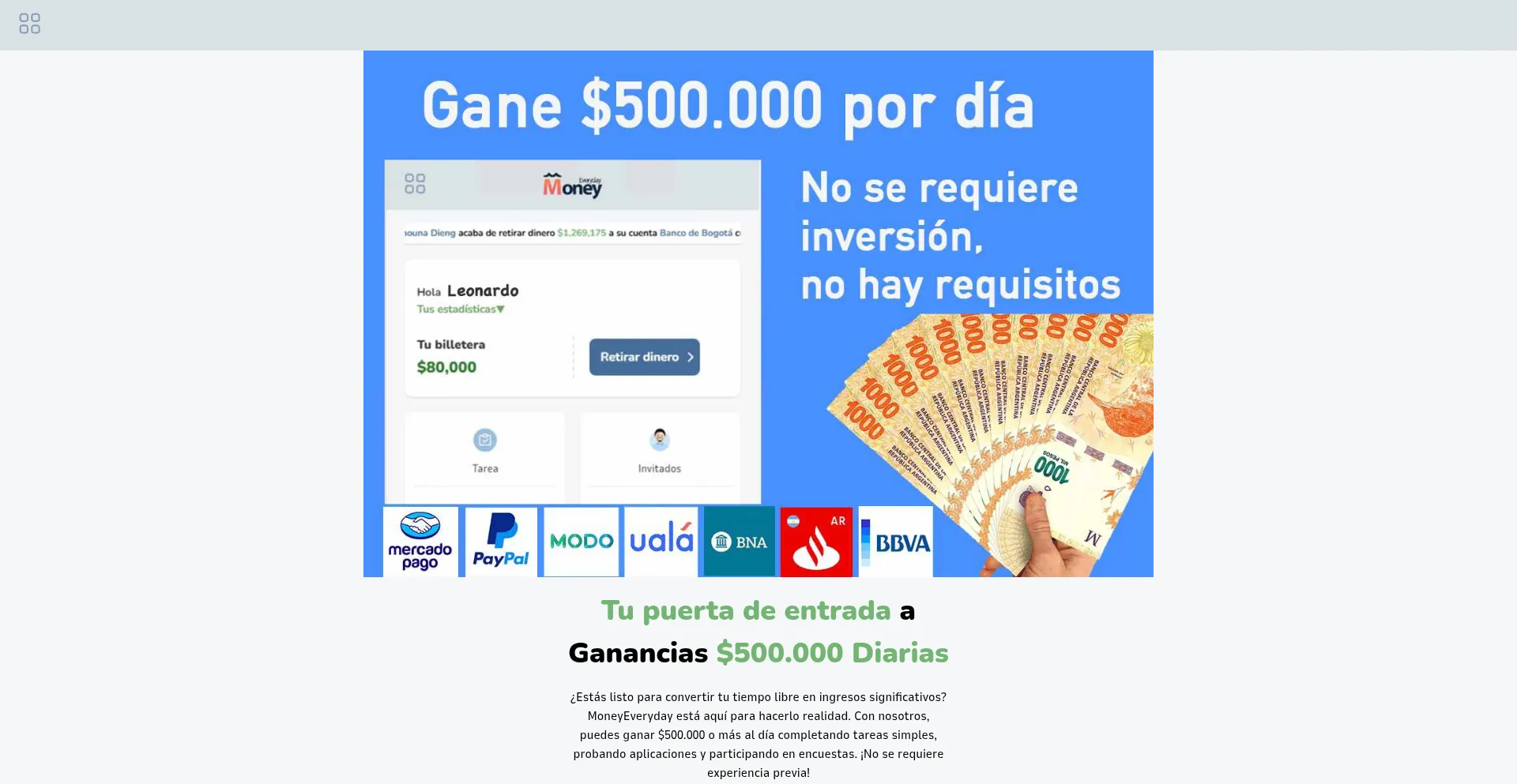 Website screenshot of Moneeverda-auvnar.top