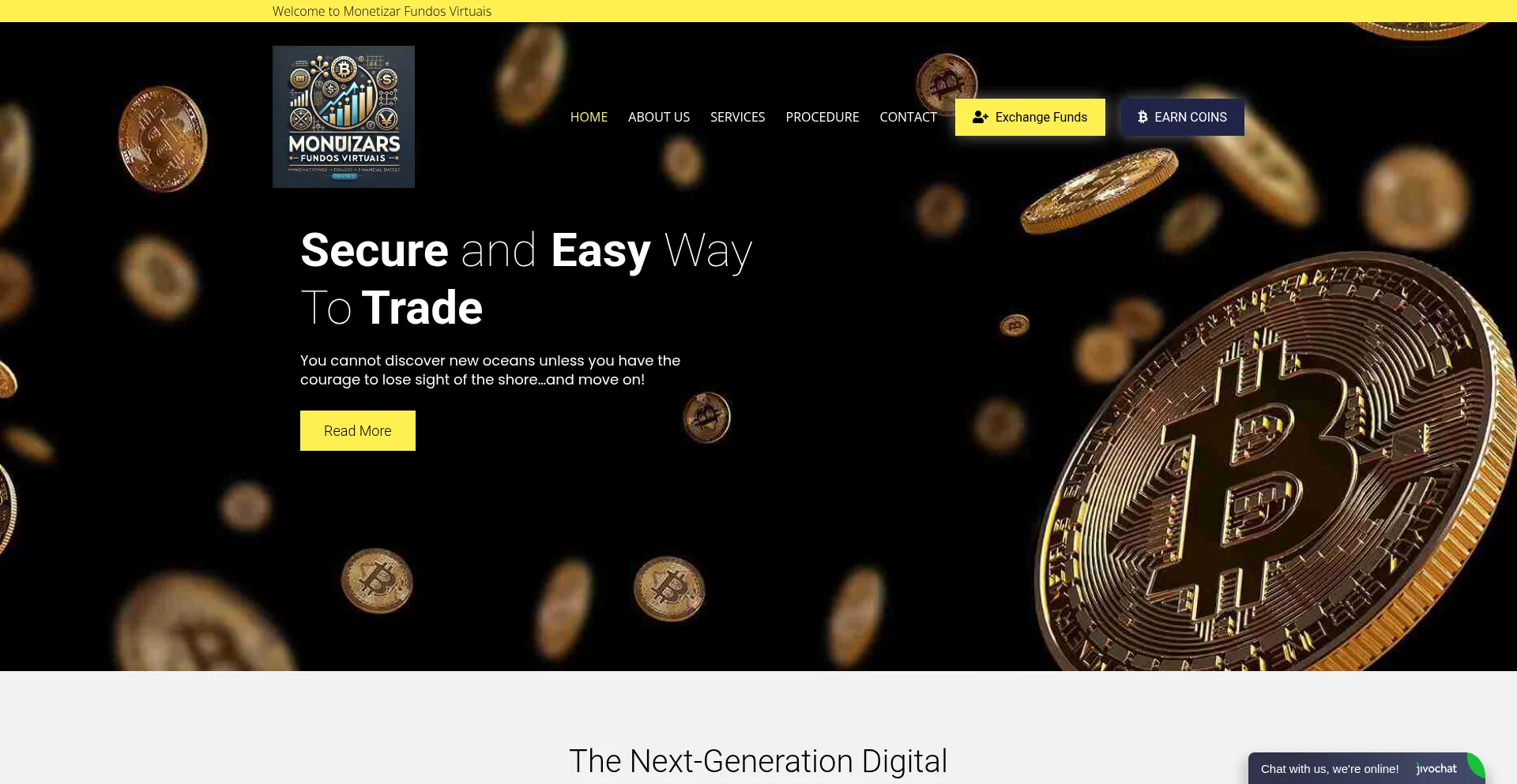 Monetizarfundosvirtuais.com Screenshot