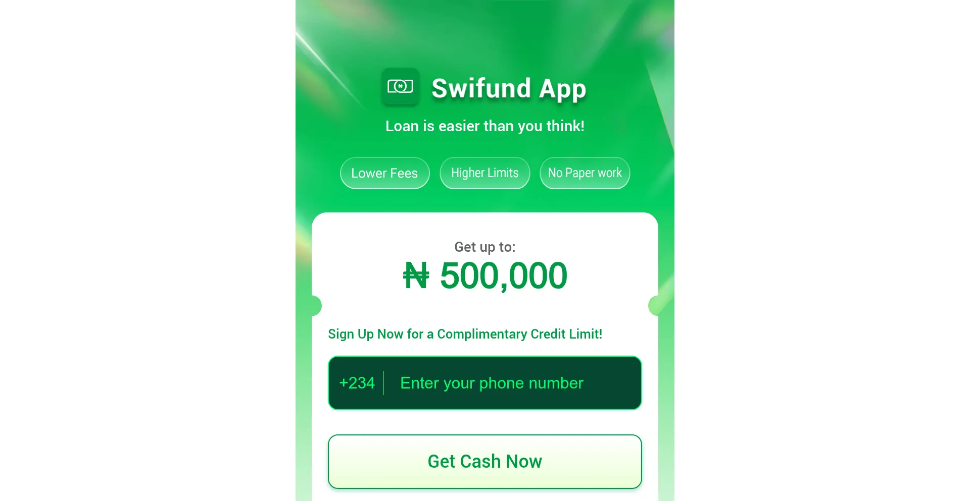 Website screenshot of Moneyloanplus.net