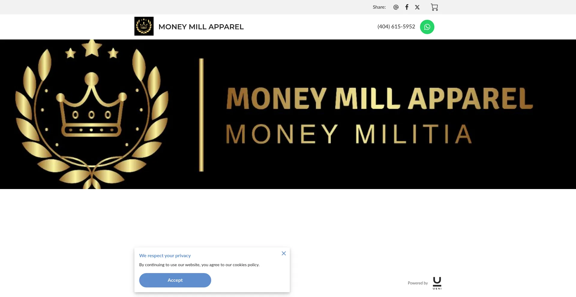 Website screenshot of Moneymillenterprise.com